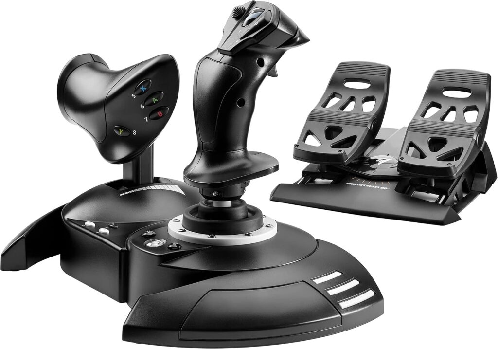 Kit Thrustmaster T-Flight Full Kit : joystick, manette des gaz et palonnier TFRP